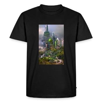 Ville verte - T-shirt Premium bio Homme - noir - Devant - Nico (187cm)