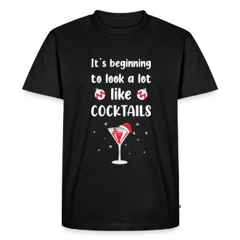 Cadeaux de Noël Noël - T-shirt Premium bio Homme - noir - Devant - Nico (187cm)