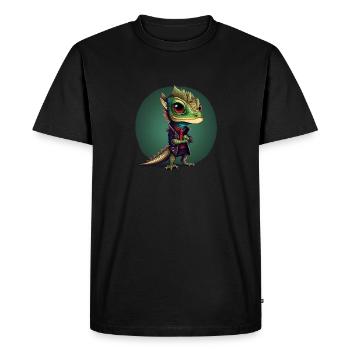Lizard Fantasy - Men's Premium Organic T-Shirt - black - Front - Nico (187cm)