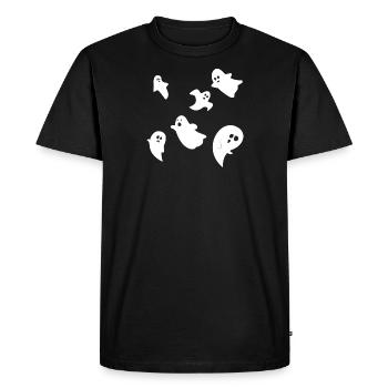 Halloween Ghosts Ghost Group Design simple - Men's Premium Organic T-Shirt - black - Front - Nico (187cm)
