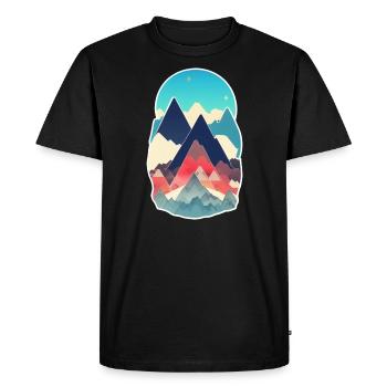montagne nature randonnée escalade - T-shirt Premium bio Homme - noir - Devant - Nico (187cm)