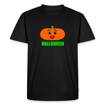 HALLOWEEN. CITROUILLE. CITROUILLE HALLOWEEN - T-shirt Premium bio Homme - noir - Devant - Nico (187cm)