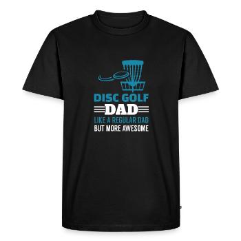 Disc Golf Dad Shirt - Men's Premium Organic T-Shirt - black - Front - Nico (187cm)