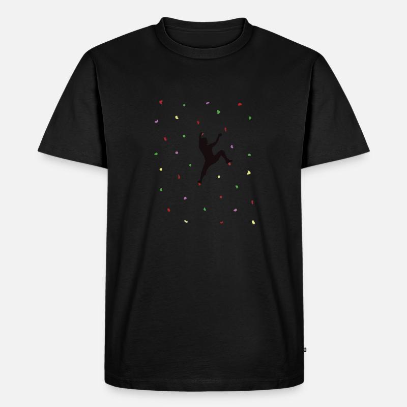 Bouldern Climbing Klettern - Männer Premium Bio T-Shirt - Schwarz