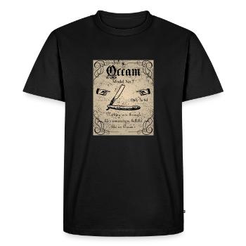 Occam's Razor - Men's Premium Organic T-Shirt - black - Front - Nico (187cm)