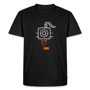 3d Printer Tshirt lustig eat print sleep repeat - Men's Premium Organic T-Shirt - black - Front - Nico (187cm)