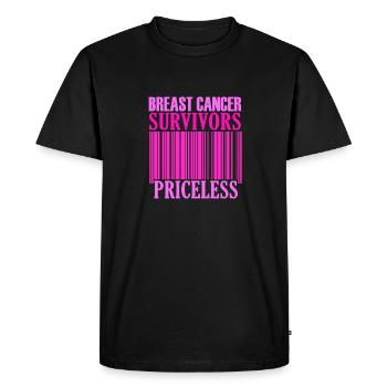 Sensibilisation inestimable au cancer du sein - T-shirt Premium bio Homme - noir - Devant - Nico (187cm)