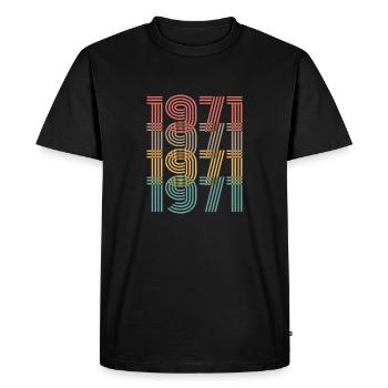 millésime 1971 - T-shirt Premium bio Homme - noir - Devant - Nico (187cm)