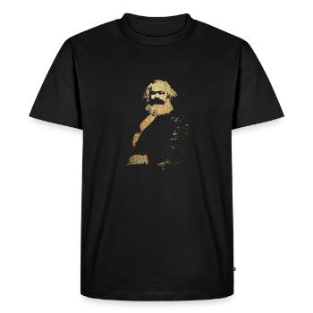 Karl Marx - T-shirt Premium bio Homme - noir - Devant - Nico (187cm)