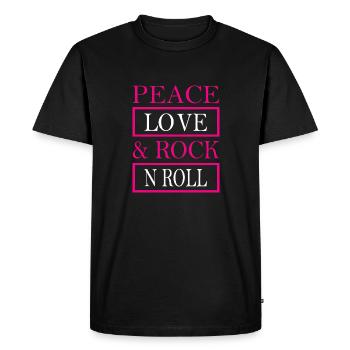 Rock Music Rock and Roll - Men's Premium Organic T-Shirt - black - Front - Nico (187cm)