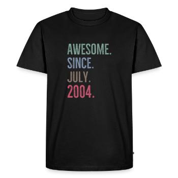 Génial depuis juillet 2004 - T-shirt Premium bio Homme - noir - Devant - Nico (187cm)