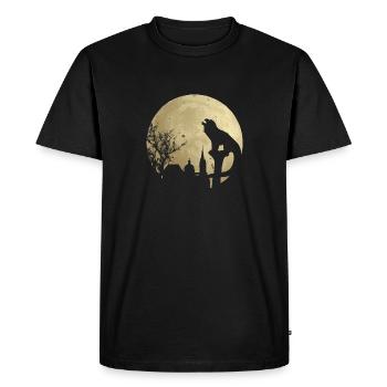 Cathédrale d’Aix-la-Chapelle Moon Bahkauv - T-shirt Premium bio Homme - noir - Devant - Nico (187cm)