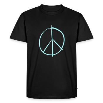 Paix - T-shirt Premium bio Homme - noir - Devant - Nico (187cm)