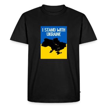 Ukraine - T-shirt Premium bio Homme - noir - Devant - Nico (187cm)