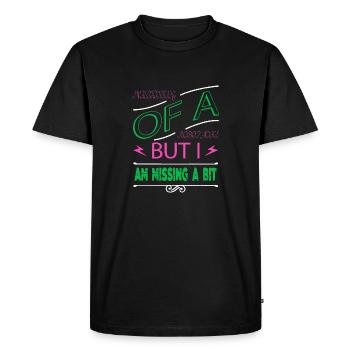 ingénieur cadeau d’anniversaire idée cadeau idée cadeau drôle - T-shirt Premium bio Homme - noir - Devant - Nico (187cm)