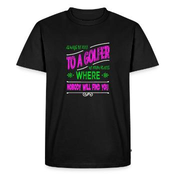 funnygolfgift bday golf fillesgolf golfcoachgift - T-shirt Premium bio Homme - noir - Devant - Nico (187cm)