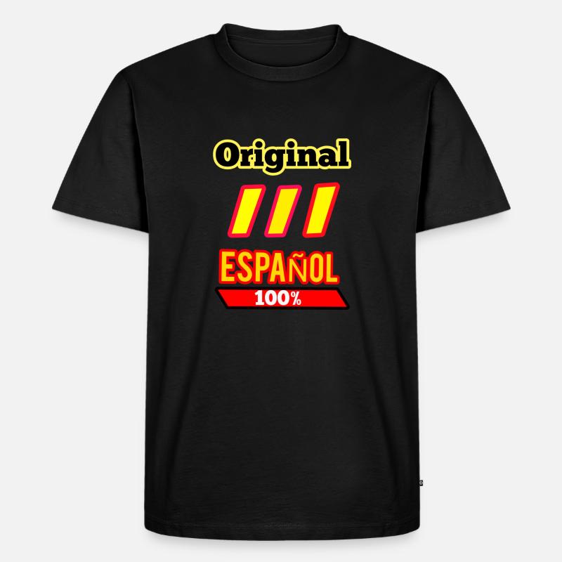 Original Spanisch - Männer Premium Bio T-Shirt - Schwarz