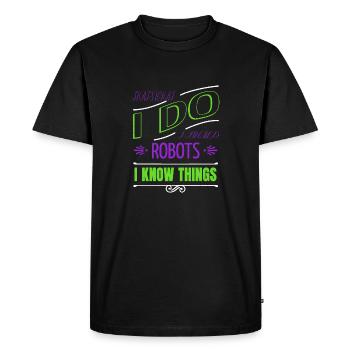 garçons bday citation sci sci fi dictons automatique - T-shirt Premium bio Homme - noir - Devant - Nico (187cm)