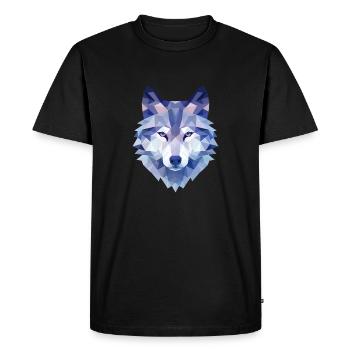 Loup bleu - T-shirt Premium bio Homme - noir - Devant - Nico (187cm)