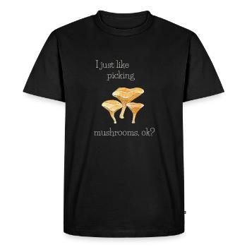 J’aime juste cueillir des champignons3 - T-shirt Premium bio Homme - noir - Devant - Nico (187cm)