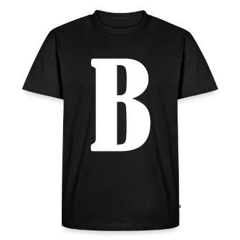B - Men's Premium Organic T-Shirt - black - Front - Nico (187cm)