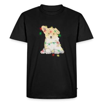 Drôle de chien de Noël - T-shirt Premium bio Homme - noir - Devant - Nico (187cm)