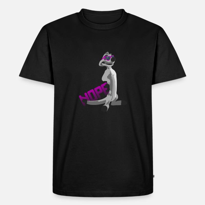 Erdmännchen NOPE - Männer Premium Bio T-Shirt - Schwarz
