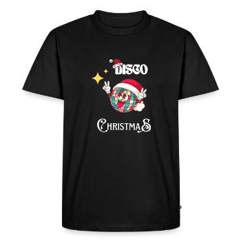 Fun Disco Christmas | XMAS - T-shirt Premium bio Homme - noir - Devant - Nico (187cm)