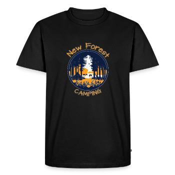 New Forest Camping - Men's Premium Organic T-Shirt - black - Front - Nico (187cm)