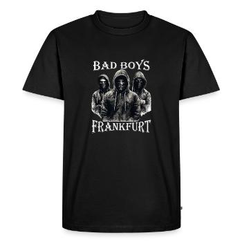 Bad Boys Frankfurt Hessen FFM Frankfurter Ultras - T-shirt Premium bio Homme - noir - Devant - Nico (187cm)