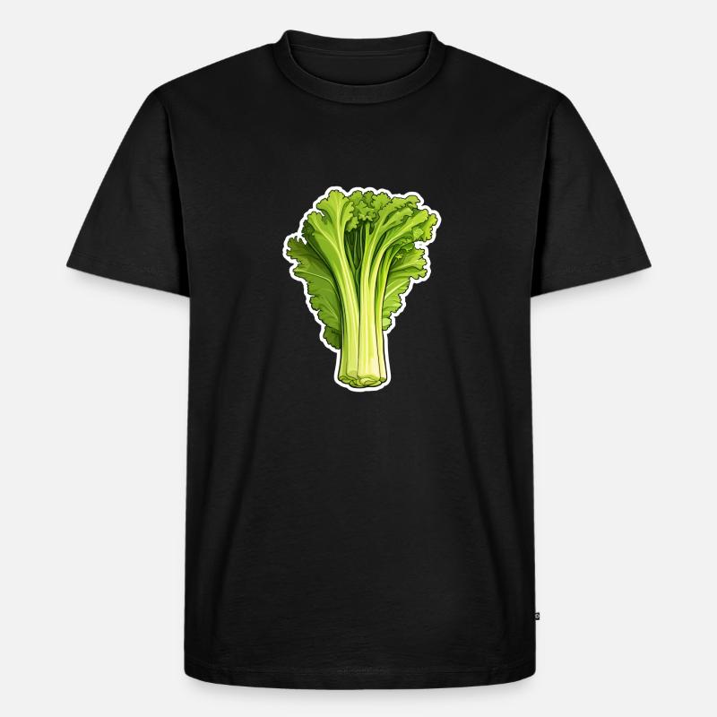 Stangensellerie oder Staudensellerie - Männer Premium Bio T-Shirt - Schwarz