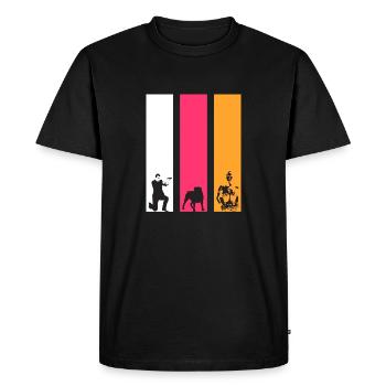 The shadow of hero - Men's Premium Organic T-Shirt - black - Front - Nico (187cm)