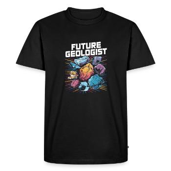 Future Geologist - Passion for Geology - Men's Premium Organic T-Shirt - black - Front - Nico (187cm)