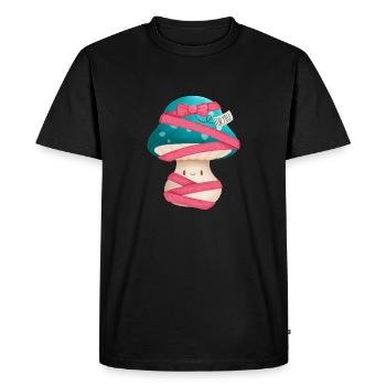 Joli cadeau de Saint-Valentin aux champignonspour elle - T-shirt Premium bio Homme - noir - Devant - Nico (187cm)