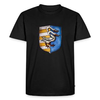 Armoiries cygne à deux têtes - T-shirt Premium bio Homme - noir - Devant - Nico (187cm)