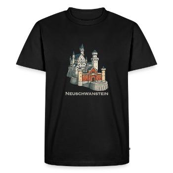 Neuschwanstein - Men's Premium Organic T-Shirt - black - Front - Nico (187cm)