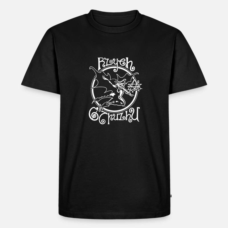 Schwarzer Cthulhu - Männer Premium Bio T-Shirt - Schwarz