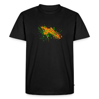 Splashes of color! Colorful splash design. Gift. - Men's Premium Organic T-Shirt - black - Front - Nico (187cm)