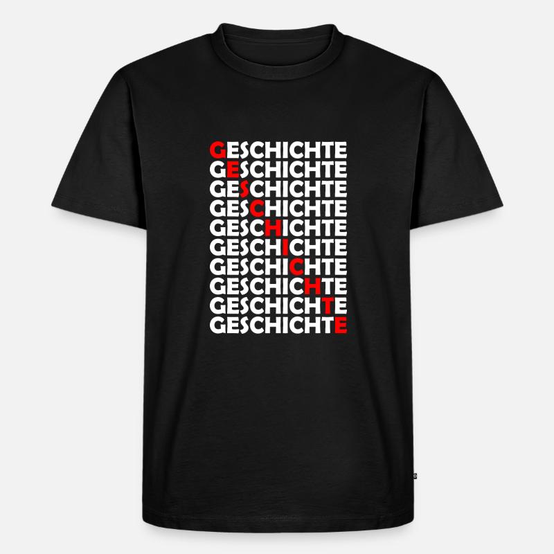 Geschichte Lehrer Studium Schule - Männer Premium Bio T-Shirt - Schwarz