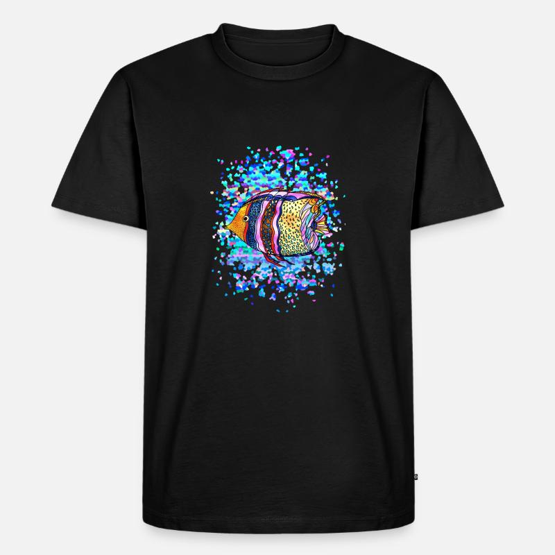 Fisch - Männer Premium Bio T-Shirt - Schwarz