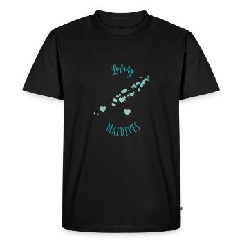 Malediven Geschenk für Maledivenurlauber - Männer Premium Bio T-Shirt - Schwarz - Vorne - Nico (187cm)