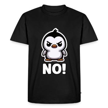 Drôle de pingouin mignon pingouin pingouin cadeau - T-shirt Premium bio Homme - noir - Devant - Nico (187cm)