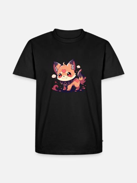 japansk hund Shiba Inu djævel sød skurk - Herre Premium økologisk T-shirt - sort