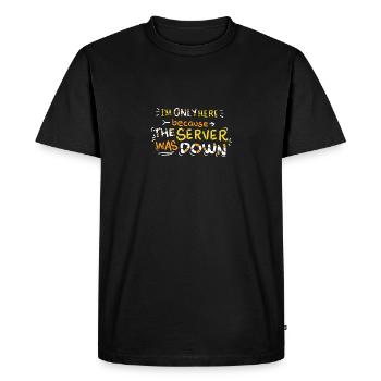 Server down - T-shirt gift - Men's Premium Organic T-Shirt - black - Front - Nico (187cm)