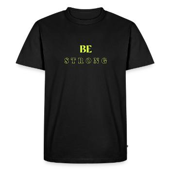 Be Strong 5 - T-shirt Premium bio Homme - noir - Devant - Nico (187cm)