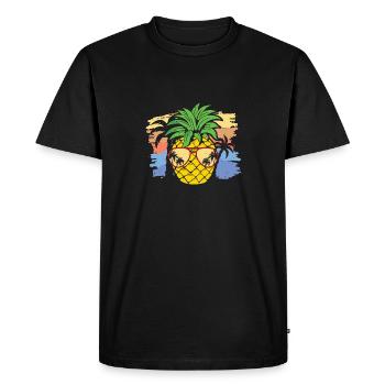 Lunettes de soleil Ananas - T-shirt Premium bio Homme - noir - Devant - Nico (187cm)