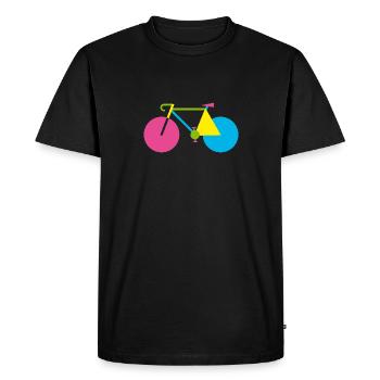 Vélo de course art vélo - T-shirt Premium bio Homme - noir - Devant - Nico (187cm)