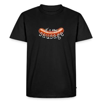 its me sausage Is me sausage No matter funny gift - Men's Premium Organic T-Shirt - black - Front - Nico (187cm)