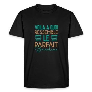 Super bricoleur - T-shirt Premium bio Homme - noir - Devant - Nico (187cm)