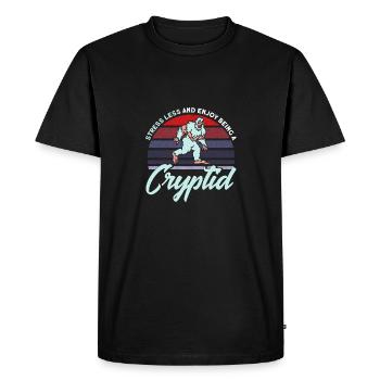 Cryptozoologie Kryptoide Monster Nerd Cadeau - T-shirt Premium bio Homme - noir - Devant - Nico (187cm)